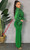 Green shiny wide legs Pants