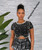 Black Pearl short sleeves crop shirt