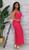 Fushia halter wide leg jumpsuit