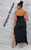 Black Flare front  halter dress