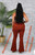 2pc Rust halter Ribbed set