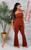 2pc Rust halter Ribbed set
