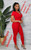 RED DYT front Zip SS hood Jumpsuit