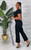 Black high-waisted bodysuit pants set