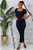 Black high-waisted bodysuit pants set