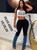 PLUS SIZE Black Denium Flare Leggings