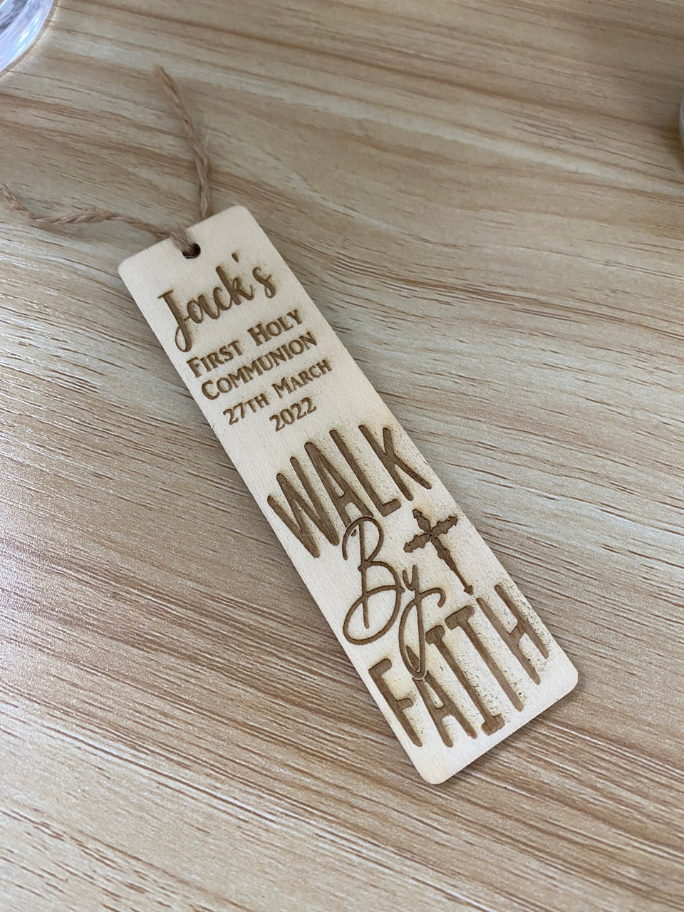 Wooden Engraved Laser-Cut Bookmark