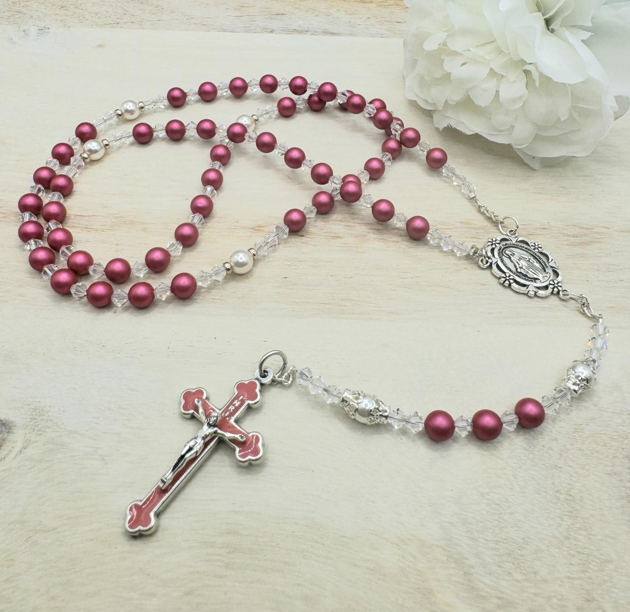 Rosemary' Personalised Swarovski Rosary Beads - exclusive to