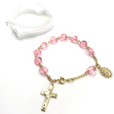 buy pink rosary bracelet