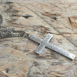 Sterling Silver Lords Prayer Cross Pendant