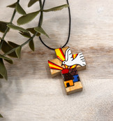 el salvador wooden cross pendant el salvador wooden cross pendant