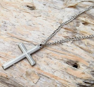 Pewter Cross 18 inch Necklace By Gifted 