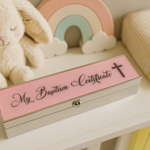 pink baptism certificate holder pink baptism certificate holder