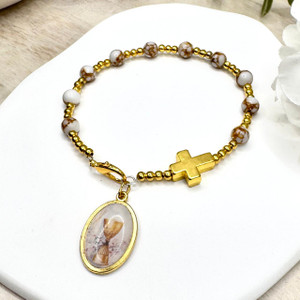 First Holy Communion One Decade Rosary Bracelet First Holy Communion One Decade Rosary Bracelet
