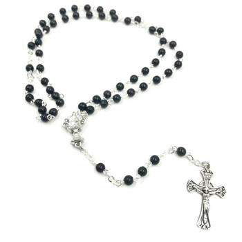 Black First Communion Rosary Beads 