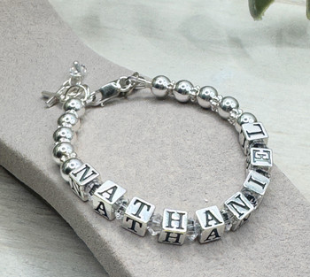 Boys Baptism Silver Bracelet - 'Believe' Boys Baptism Silver Bracelet - 'Believe'