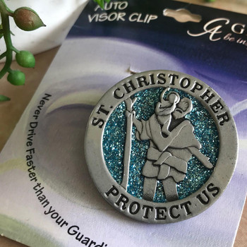  St Christopher Round Visor Clip 