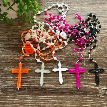 Plastic Corded Rosary Beads - Many colours   Plastic Corded Rosary Beads - Many colours