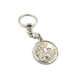 Silver-toned Saint Christopher Keyring   Silver-toned Saint Christopher Keyring