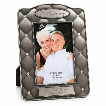  40th Ruby Wedding Anniversary Engravable Photo Frame 