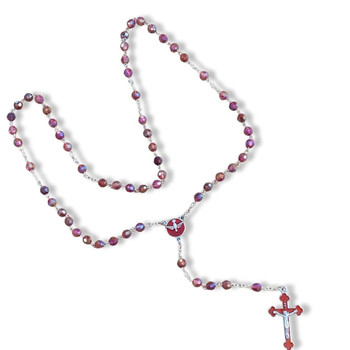  Red Crystal Confirmation Rosary Beads 