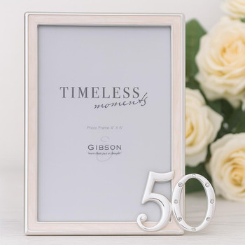  Golden 50th Wedding Anniversary Photo Frame 