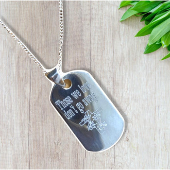  'Those We Love...' Personalised Sterling Silver Necklace - Unisex Sympathy Gift 