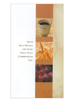 Best Wishes on Your First Holy Communion - Communion Greeting Card   Best Wishes on Your First Holy Communion - Communion Greeting Card