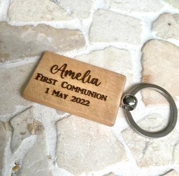Wooden personalised Keyring - #Blessed   Wooden personalised Keyring - #Blessed