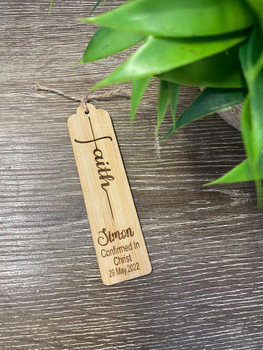  Personalised 'Confirmed In Christ' Bamboo Bookmark 