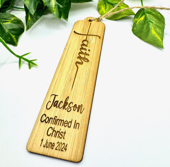  Personalised 'Confirmed In Christ' Bamboo Bookmark 
