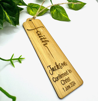  Personalised 'Confirmed In Christ' Bamboo Bookmark 