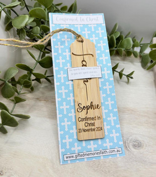  Personalised 'Confirmed In Christ' Bamboo Bookmark 