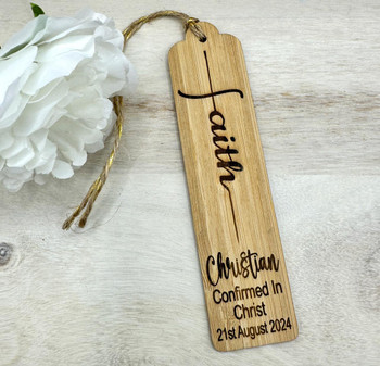  Personalised 'Confirmed In Christ' Bamboo Bookmark 