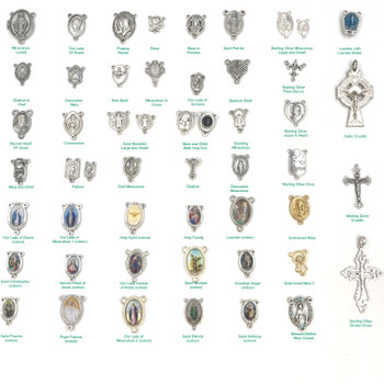rosary centrepieces and crucifixes