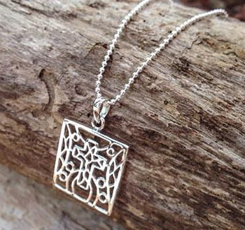  Sterling Silver Filigree Cross Pendant 