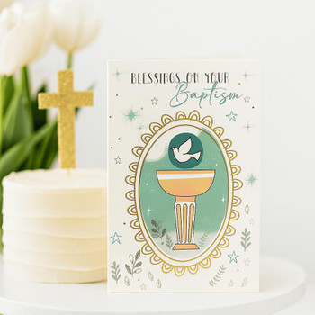 'Blessings on your Baptism' - Baptism Greeting Card   'Blessings on your Baptism' - Baptism Greeting Card