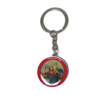  Colour Saint Christopher Keyring 