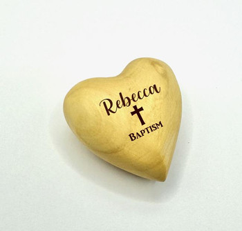 Personalised Olive Wood Heart 