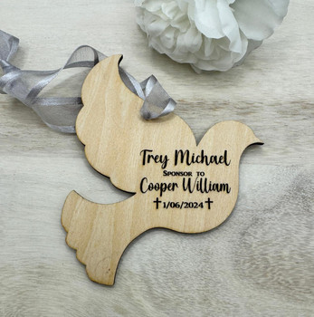 Personalised Hanging Dove Gift For A Sponsor   Personalised Hanging Dove Gift For A Sponsor