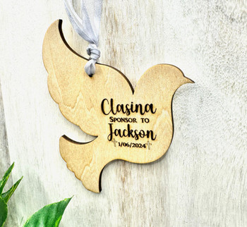 Personalised Hanging Dove Gift For A Sponsor   Personalised Hanging Dove Gift For A Sponsor