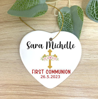 Personalised Communion Gift - Ceramic Heart   Personalised Communion Gift - Ceramic Heart
