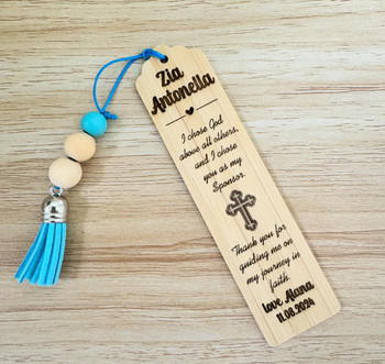 Special Personalised Bamboo Bookmark Gift For A Sponsor   Special Personalised Bamboo Bookmark Gift For A Sponsor