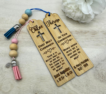  Personalised Saint Bookmark – Custom Confirmation Gift for Boys & Girls 
