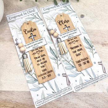  Personalised Saint Bookmark – Custom Confirmation Gift for Boys & Girls 