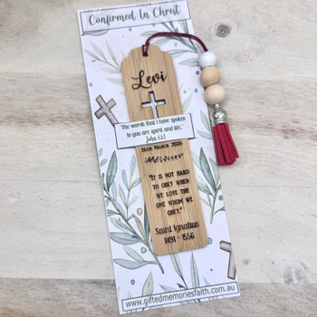  Personalised Saint Bookmark – Custom Confirmation Gift for Boys & Girls 