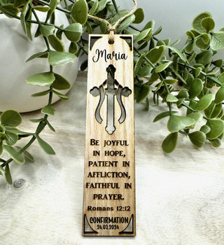 Personalised Cross Bookmark - Perfect Confirmation or Communion Gift   Personalised Cross Bookmark - Perfect Confirmation or Communion Gift