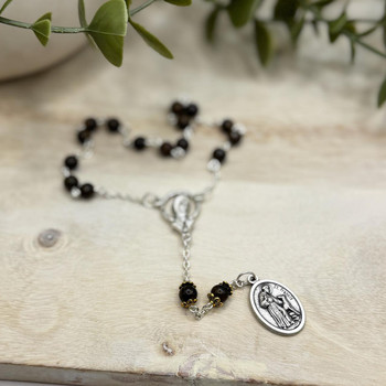  Brown Mahogany Jasper Chaplet Of Saint Francis of Assisi 