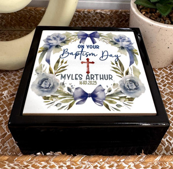 Boys Baptism Keepsake Box   Boys Baptism Keepsake Box
