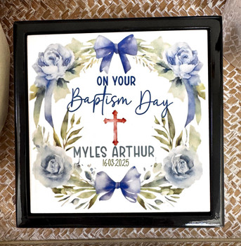Boys Baptism Keepsake Box   Boys Baptism Keepsake Box